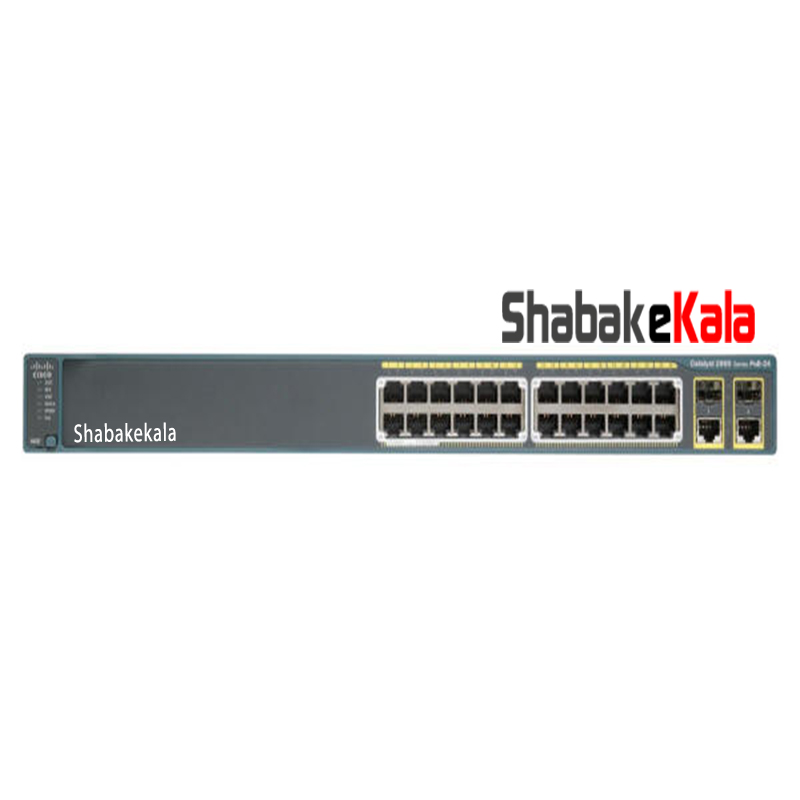 سوئیچ شبکه سیسکو 24 پورت WS-C2960-24PC-L - شبکه کالا - shabakekala.com