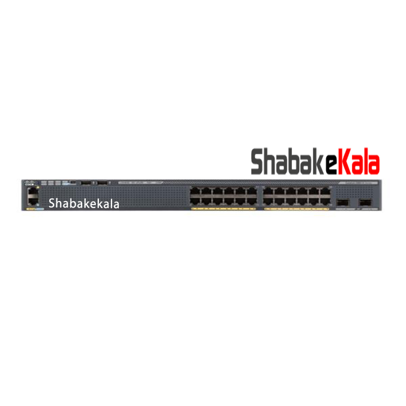 سوئیچ شبکه سیسکو 24 پورت WS-C2960X-24PD-L - شبکه کالا - shabakekala.com