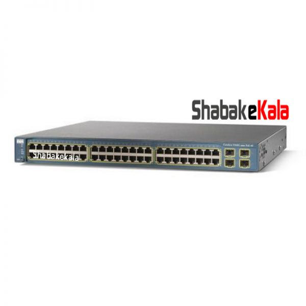 سوئیچ شبکه سیسکو 48 پورت WS-C3560-48PS-S - شبکه کالا - shabakekala.com