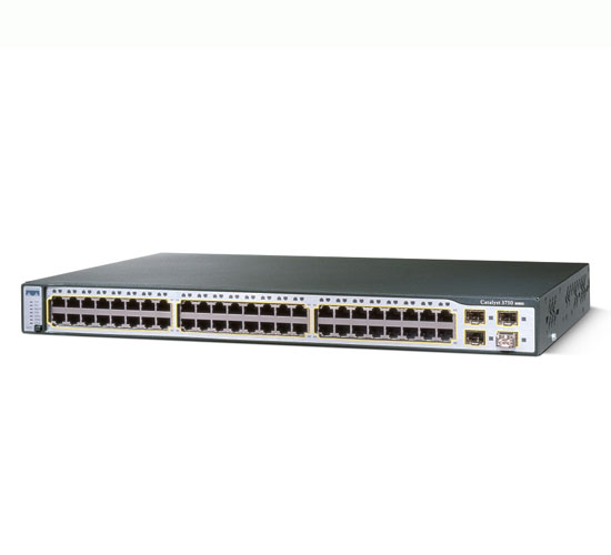 سوئیچ شبکه 48 پورت سیسکو Cisco 3750 48TS-S - شبکه کالا