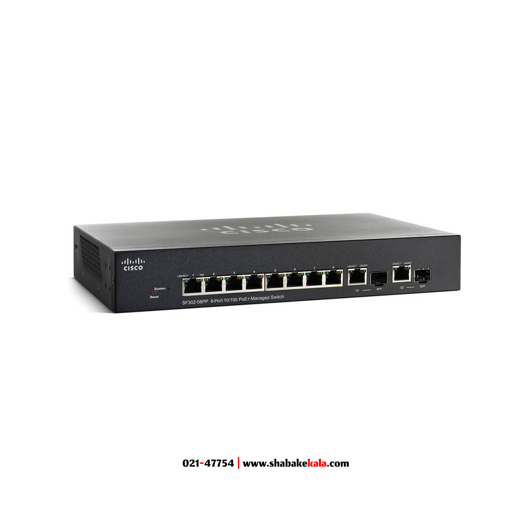 سوئیچ سیسکو مدل SF302-08PP-K9-EU
