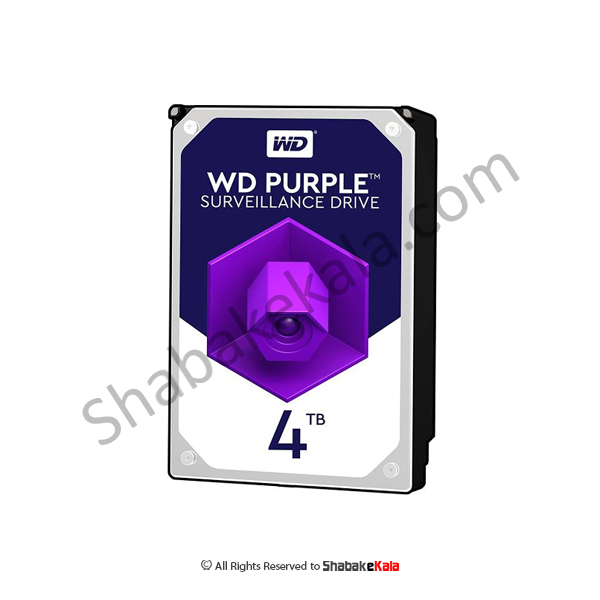 هارددیسک اینترنال وسترن دیجیتال مدل Purple WD40PURZ ظرفیت 4 ترابایت - شبکه کالا - shabakekala.com