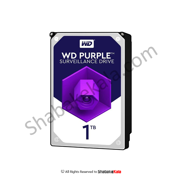 هارددیسک اینترنال وسترن دیجیتال مدل Purple WD10PURZ ظرفیت 1 ترابایت - شبکه کالا - shabakekakala.com