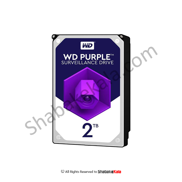 هارددیسک اینترنال وسترن دیجیتال مدل Purple WD20PURZ ظرفیت 2 ترابایت - شبکه کالا - shabakekala.com
