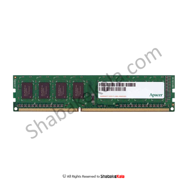 رم کامپیوتر اپیسر UNB PC3-12800 CL11 UDIMM DDR3 1600MHz ظرفیت 4 گیگابایت - شبکه کالا - SHABAKEKALA.COM