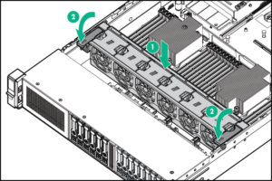 نصب و راه اندازی سرور HPE Proliant DL380 Gen9 - نصب فن کیج ها